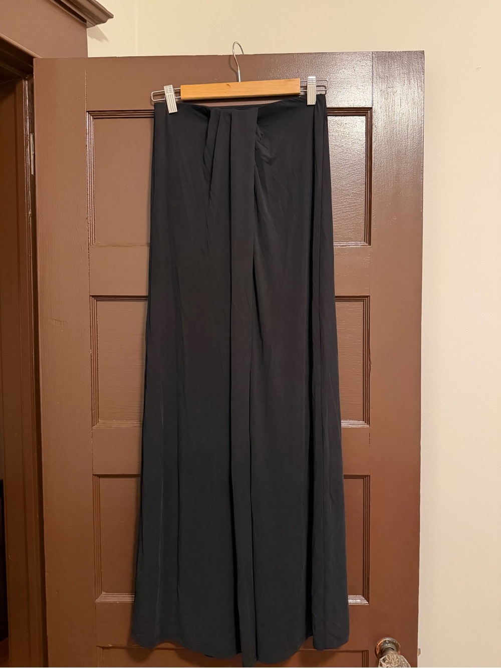 Black Maxi Skirt with Wide-Leg Silhouette